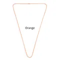Leuchtend orangefarbene Edelstahl-Halskette im Hip-Hop-Stil, vielseitiges Modeaccessoire - Orange