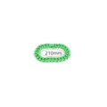 Vibrant lime green candy-colored stainless steel Cuban link bracelet, 210mm length - 21cm / Green