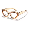 Chic tortoise shell cat-eye anti-blue light glasses for women with fashion frame - Cat Eye / Transparent Tea Tortoise