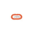 Fashionable orange stainless steel Cuban link bracelet in candy color, 210mm length - 21cm / Orange