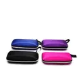 Detailed view of durable hard shell glasses cases with a unique soccer honeycomb pattern - Soccer Pattern Zipper Glasses Case