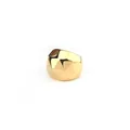 Geometrischer goldbeschichteter Ring mit minimalistischem, kantigem Facettendesign - Größe 6 / Gold