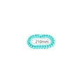 Dopamine style turquoise blue cuban link stainless steel bracelet, 210mm length variant - 21cm / Blue