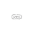 Minimalist white stainless steel Cuban link bracelet, 210mm length. - 21cm / White