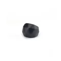 Minimalistischer schwarzer geometrischer Ring mit einem eleganten matten Finish - Größe 6 / Schwarz