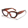 Blaulichtfilter-Brille für Damen im Schildpatt-Design - Cat-Eye / Schildpatt-Rahmen