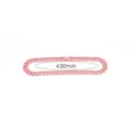 Fashionable pink stainless steel Cuban link chain necklace, 430mm length SKU view - 43cm / Light Pink