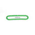 Green stainless steel Cuban link chain necklace, 430mm length, vibrant candy color SKU view - 43cm / Green