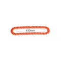 Fashionable 430mm orange candy colored stainless steel Cuban link chain necklace variant - 43cm / Orange