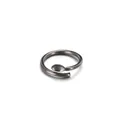 Vintage Ring aus Titanstahl mit Löffel-Design für Damen und Herren im Retro-Stil - Größe 6 / Gunmetal Grau