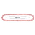 Modern pink candy-colored stainless steel Cuban link chain necklace, 550mm variant - 55cm / Light Pink