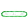 Vibrant green 550mm stainless steel Cuban link necklace in dopamine candy color style. - 55cm / Green