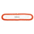 Vibrant orange stainless steel Cuban link necklace with 550mm length for unisex fashion - 55cm / Orange