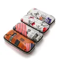 Portable hard-shell glasses case set with fashionable floral and vintage prints - US Flag Pattern