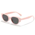 Classic pink frame UV400 children's sunglasses for stylish kids daily travel wear - Pink Frame Grey Lens