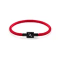 Rotes geflochtenes Sternzeichen-Armband mit schwarzem Magnetverschluss-Detail - Jungfrau / Rot