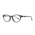 Stylish retro grey anti-blue light glasses frame with elegant metal bowknot detail - Transparent Gray