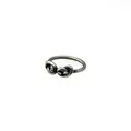 Vintage antik-silberner Seilknoten-Ring mit minimalistischem, verstellbarem Design - Verstellbarer Knotenstil (DW0142) / Antiksilber / Größe 6