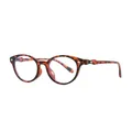 Gafas retro con filtro de luz azul de carey y elegante detalle de lazo en la patilla - Marco de carey