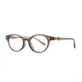 Gafas retro marrones con filtro de luz azul y detalle elegante de lazo decorativo - Té Transparente