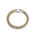 Exklusives zweifarbiges Gliederketten-Armband aus Edelstahl in Gold und Silber - 8mm*21cm / Gold & Silber