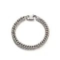 Vintage antikes Silber-Titanstahl-Panzerarmband mit Karabinerverschluss für Damen und Herren - 8mm*19cm / Antik Silber