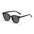 Classic black square frame sunglasses for stylish outdoor sun protection and fashion - Black Frame Grey Lens