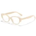 Lunettes de soleil rétro beige œil de chat pour enfants avec protection UV400 élégante - Blanc Cassé Anti-Lumière Bleue