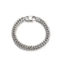 Stilvolles minimalistisches silbernes Panzerkettenarmband aus Titanstahl für Herren - 8mm*19cm / Stahlfarben