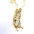 Acrylic marble texture eyeglass chain with gold metal link and silicone loops - Marble Pattern Acrylic (C4)