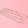 Colorful candy-colored acrylic beaded chain for eyeglasses and masks on pink background - Colorful Beads (C1)