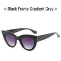 Gafas de sol retro cat-eye con montura negra y lentes degradadas grises con protección UV - Montura Negra Degradado Gris