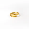 Einzigartiger Affenkönig Golden Cudgel Ring aus poliertem vergoldetem Titanstahl für Paare - Größe 6 / Gold