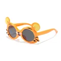 Lunettes de soleil pour enfants en forme de tigre orange avec protection UV pour l'été - Monture Orange Verres Gris