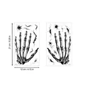 Halloween skeleton hand bone temporary tattoo stickers pair waterproof 21x12cm size - Skeleton Hand S01 (2 Sheets) / 21X12cm