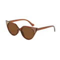 Gafas de sol vintage ojo de gato con montura marrón y detalles de purpurina dorada. - Montura Té Oscuro Lentes Té