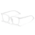 Professional white oversized anti-blue light glasses frame for women in college style - White Frame
