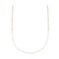 Elegant gold-colored metal glasses and mask chain featuring decorative round disc elements - Gold Disc Metal (C5)