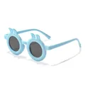 Cute light blue children's sunglasses with adorable rabbit ear design for sun protection - Rabbit Ear Style (6997) / Blue