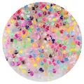 Vista de cerca de cuentas de vidrio transparentes con núcleo teñido para joyería DIY - 20g/Paquete Pequeño / Multicolor / 2.0mm