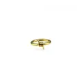 Minimalistischer goldener Titanstahlring mit einzigartigem Stacheldrahtdesign - Größe 6 / Gold
