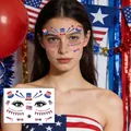 Waterproof American Independence Day face tattoo stickers for 250th anniversary party - BF-037 Style (BF-037)