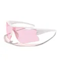 Gafas de sol deportivas sin montura para niños con montura blanca y lentes rosas anti-UV - Montura Blanca Lentes Rosa Claro