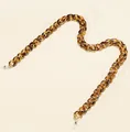 Premium tortoiseshell amber acrylic chunky link eyewear holder chain for masks and glasses - Tortoise Shell Acrylic (C58)