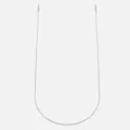 Silver metal chain lanyard for glasses and masks featuring non-slip rubber loops holder - Silver Fine Chain (C45)