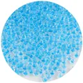 Vista macro detallada de cuentas de vidrio con centro azul para creación de joyas - 20g/Paquete Pequeño / Azul cielo / 2.0mm