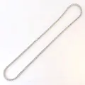 Collana tennis classica in lega argentata con pietre di zirconia cubica - 3mm 16-pollici / Argento