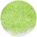 Detalle macro de cuentas de vidrio transparentes con centro verde para joyería DIY - 20g/Paquete Pequeño / Verde claro / 2.0mm
