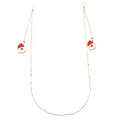 Elegant gold eyewear and mask chain with festive Santa Claus charms anti-lost lanyard - Gold Santa Claus Style (C53)