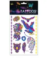 Autocollants de tatouage temporaire animaux fluorescents avec motifs hibou et tigre - Série Animale (DWYG-01)